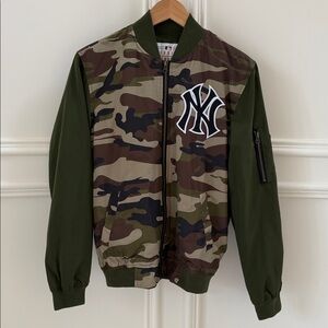 Camo Bomber Jacket with Logo